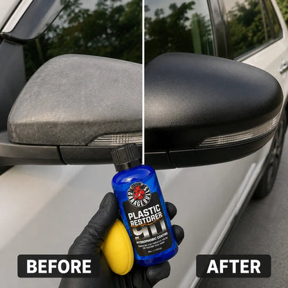 Plastic Restorer Ceramic Coating (200ml x2 Pack) | Plastic Trim Restorer for Cars, Bikes & Household Plastic | Hydrophobic UV Protection | Buy 1 Get 1 Free