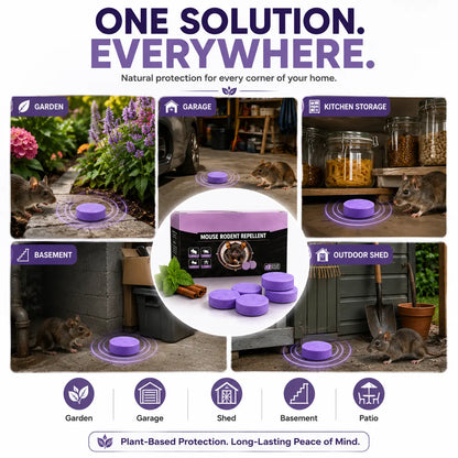 Natural Pest & Rodent Repellent Pucks | Long-Lasting Plant-Based Formula | 12 Piece