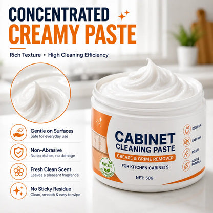 Wood Cabinet Cleaning Paste (7 Pack) – Deep Grease & Grime Remover for Wooden, Laminate & Painted Kitchen Cabinets (7 × 50g)