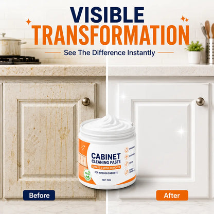 Wood Cabinet Cleaning Paste (7 Pack) – Deep Grease & Grime Remover for Wooden, Laminate & Painted Kitchen Cabinets (7 × 50g)