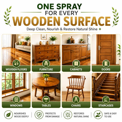 Beeswax Furniture Polish Spray for Wood Furniture, Floor, Doors & Cabinets | Natural Wood Restorer, Scratch Repair & Shine Spray | 500ml (Pack of 2)